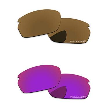 Imagem de PapaViva Lentes de substituição para óculos de sol Oakley Carbon Shift OO9302, armação bronze dourado e sol da meia-noite