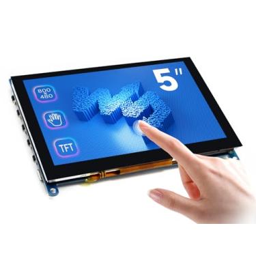Imagem de Waveshare 5inch HDMI LCD (H) Capacitive Touch Screen LCD 800X480 High Resolution HDMI Interface Supports Multi Mini-PCs and Multi Systems Raspberry Pi4 BB Black Banana Pi