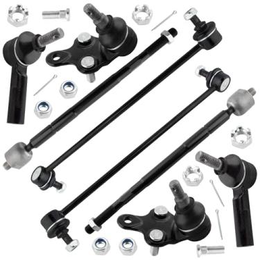 Imagem de MYSMOT K90518 K90519 K9499 ES3306 EV301 Barra estabilizadora frontal articulações esféricas inferiores extremidades de haste de direção interna e externa para Toyota Sienna 1998 1999 2000 2001 2002