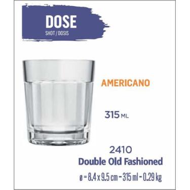 Imagem de Copo De Vidro - Whisky Americano 315ml - 6 Copos - Nadir Figueiredo