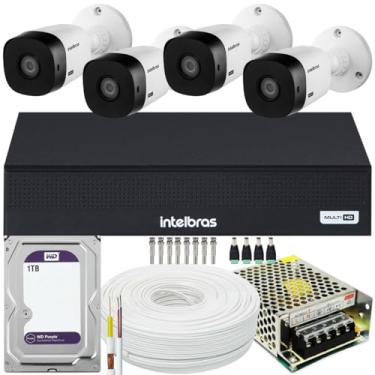 Imagem de Kit 4 cameras Intelbras VHL 1220B Full HD Dvr 8Ch 1Tb Purple