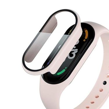 Imagem de Nandos-Store - Capa Case Bumper de proteção compatível com Mi Band 8/7 / 6/5 / 4/3 (Rosa, BAND 6)