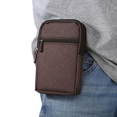 Imagem de Coldre pequeno com clipe de cinto para celular, bolsa masculina com clipe de cinto para celular, bolsa masculina com zíper, suporte de cinto, capa de telefone com alça de cinto, protetor de cintura,