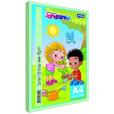 Imagem de Papel Sulfite Jandainha A4 Verde 75 g Pacote com 100 folhas