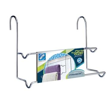Imagem de Suporte Toalha Duplo Premium Arthi Cromado