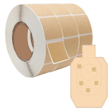 Imagem de itechpanda 3.000 peças adesivos de alvo autoadesivos para alvos de 2 cm etiquetas quadradas de alvo de papelão para prática de tiro de pistola, 3 rolos