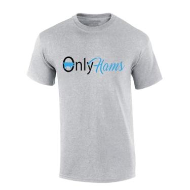 Imagem de Trenz Shirt Company Camiseta de manga curta Onlyhams Funny Only Hams, Cinza esportivo, G