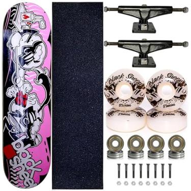 Imagem de Black Sheep, Skate Completo Shape Marfim Black Sheep 8.0 Pink Sheeps