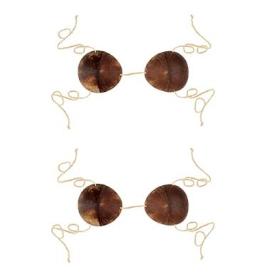 Imagem de Beistle Biquíni de coco 2 peças, marrom/branco