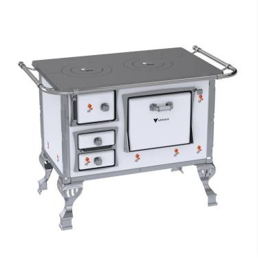 Imagem de Fogao a Lenha GII N 1 Branco Flor Sem Tampa