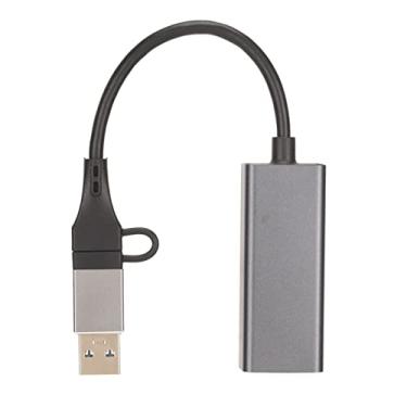 Imagem de Adaptador Ethernet USB C para 1000 Mbps, Adaptador de Rede LAN Ethernet Gigabit RJ45 para Tipo C/USB 3.0, Compatível Com Pro, Pro, XPS e Mais