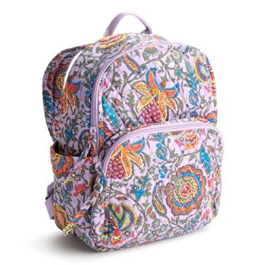Imagem de Vera Bradley Mochila feminina de algodão premium pequena Banbury, Marraquexe, tamanho único