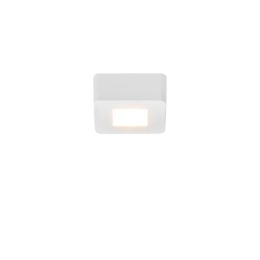Imagem de Spot Sateri Sobrepor (Quadrado) (L)6,2Cm (C)6,2Cm (A)2,6Cm Branco 1Xled 5W 50° 3000K 400Lm Irc 80 Ip20