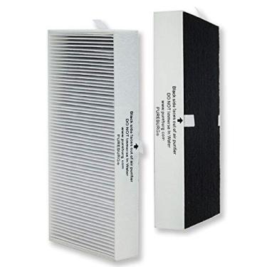 Imagem de PUREBURG Filtro U Substituição 2 Filtros HEPA com 2 Pré-Filtros de Carbono Compatível com Purificadores de Ar de Mesa Honeywell HEPAClean HHT270 HHT270W HHT290 Série Peça HRF201B Tipo U