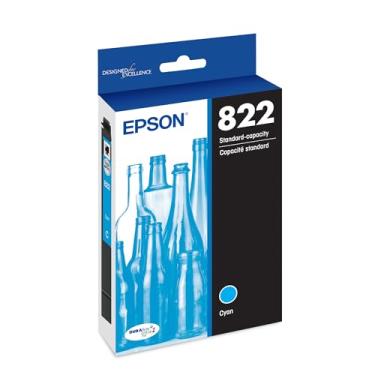 Imagem de EPSON T822 DURABrite Ultra - Cartucho ciano de capacidade padrão (T82220-S) para impressoras Epson Workforce Pro selecionadas