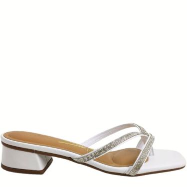 Imagem de Tamanco Feminino Casual Salto Baixo com Strass Vizzano 6454.118