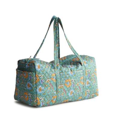 Imagem de Vera Bradley Bolsa esportiva feminina de algodão grande original, Paisley de pedra preciosa, One Size