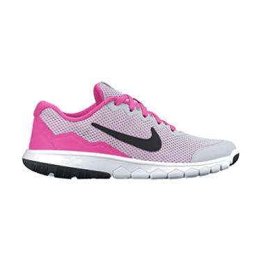 Imagem de NIKE Kids Flex Experience 4 (GS) Shoes Metallic Silver White Pink POW Size 7