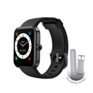 Imagem de SmartWatch KaBuM! smart 700, Preto, Pulseira Extra Cinza Claro, Compat