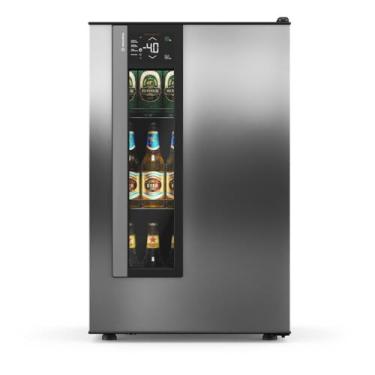 Imagem de Cervejeira Vertical Metalfrio Beer Maxx One Inverter 114 Litros Glass Viewer Inox Vn12tp 220v