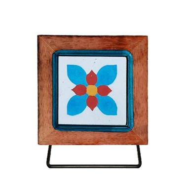 Imagem de Porta Toalha De Rosto Para Banheiro Rustico Artesanal Com Ladrilho J1