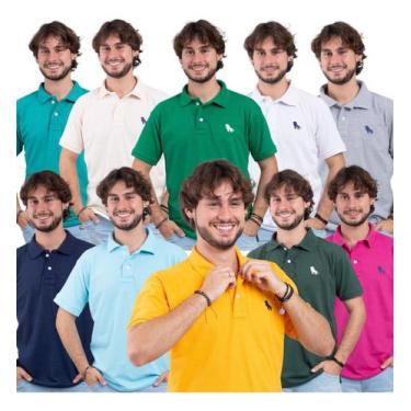 Imagem de 10 Camisa Polo As Melhores Camisetas É Aqui Na Estilo Rei, Kit 2, Azul