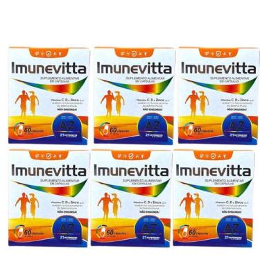 Imagem de Kit 6 Imunevitta Vitaminas A-z 60 Cápsulas.