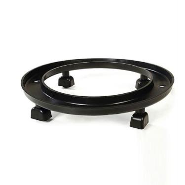 Imagem de Suporte para Bujão Botijão Preto com Rodinhas - Jw shop, Preto