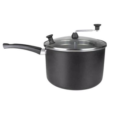 Imagem de Pipoqueira RL com tampa de vidro de 4 litros vermelho e preto Antiader