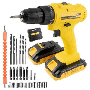 Imagem de Parafusadeira Furadeira 12V Kit Com 2 Baterias 25 Acessórios - Eda Pro
