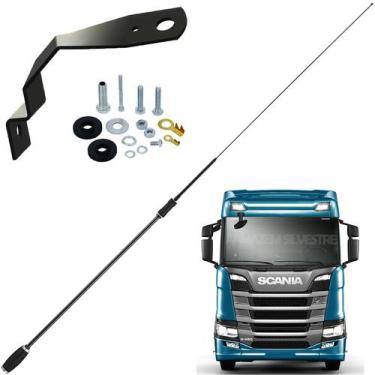 Imagem de Antena Px Bobinada Black Argentina B-2006P Suporte Dianteiro Motorista