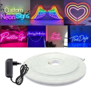 Imagem de Kit Fita Tira Mangueira Flexível De Led Neon 5M Para Corte De 2,5Cm Il