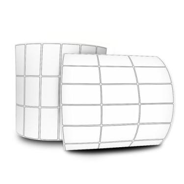 Imagem de Etiquetas Adesivas 30x15 Mm Couchê 32 Metros 03 Colunas Com Espaçament
