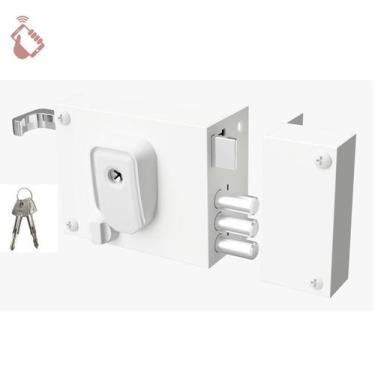 Imagem de Fechadura de sobrepor agl chave tetra branca