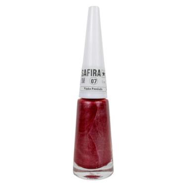 Imagem de Esmalte De Unha 7ml Vinho Perolado Nº 07 Safira Cosméticos - SAFIRA CO