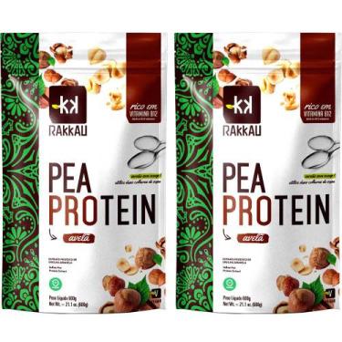Imagem de Kit 2 Pea Protein Avelã Rakkau 600g - Vegano - Proteína