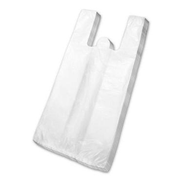 Imagem de Kit 1000un Sacola Plástica 30x40 Milheiro Fina Virgem Branca - Colombo