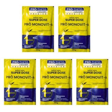 Imagem de Kit 5x Sachê Super Dose Monovit-A 30g Fortalecimento Capilar - Pró-The