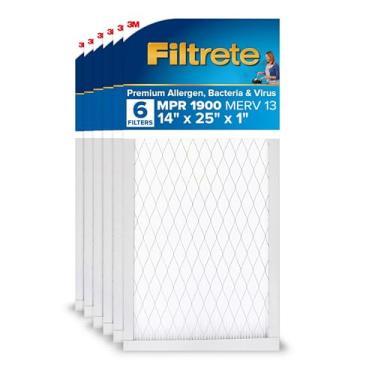 Imagem de Filtrete 35,5 x 63,5 x 2,5 cm, filtro de ar de forno CA, MPR 1900, Healthy Living Ultimate Allergen, pacote com 6 (dimensões exatas 35,5 x 24,81 x 0,78)