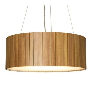 Imagem de Lustre de Madeira Fechado Redondo Amêndola - My Lamp Store