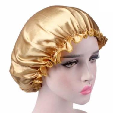 Imagem de Touca de Cetim Dupla Face Cabelos Volumosos Anti Frizz Cores Sortidas 