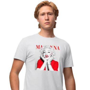 Imagem de Camisa Camiseta Masculina Estampada Madonna 100% Algodão Fio 30.1 Pent