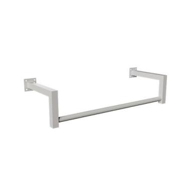 Imagem de Arara De Roupas de Parede em L - 8 Tamanhos - Comac, Branco, 75 cm