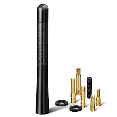 Imagem de Bingfu Antena de veículo Mast Fibra de carbono Antena de carro de substituição compatível com Toyota Tundra Tacoma 4 Runner FJ Cruiser Sienna Highlander Nissan Titan Frontier Rogue Juke Xterra
