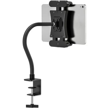 Imagem de JUBOR Suporte para tablet, suporte de mesa de iPad pescoço de ganso para cozinha, reuniões de trabalho, vídeo, suporte de grampo de tablet compatível com iPad Mini/Air/Pro, Kindle Fire HD, Galaxy Tabs