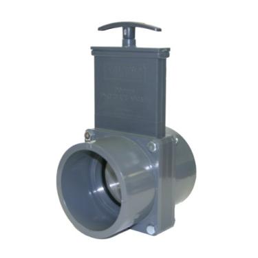 Imagem de Valterra 8301SX Válvula de portão de PVC, deslizante de 90 mm com pá de aço inoxidável, PVC