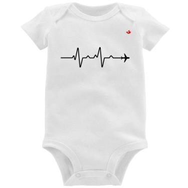 Imagem de Body Bebê Batimentos Cardíacos Viagem - Foca na Moda, Branco, GG