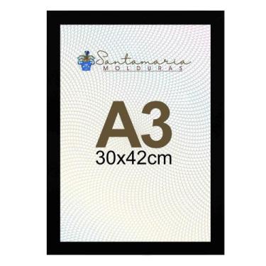 Imagem de Moldura Porta Retrato A3 30x42 Preto - Santamaria Molduras