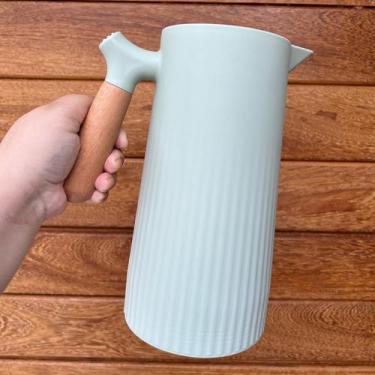 Imagem de Garrafa Térmica Café Chá Nórdica Cabo em Madeira Jarra 1 Litro - Class