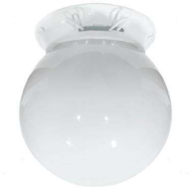 Imagem de Plafon Colonial Chapa Branco Globo Leitoso 10x20 Retrô - Jota Iluminaç